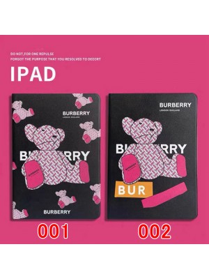 BURBERRY ブランド iPad 10/Pro2022/Air5ケース 全機種対応 熊柄 バーバリー 手帳型 ぬいぐるみ スタンド付き レザー モノグラム アイパッド10/プロ2022/エアー5/ミニ 6/9/8/7/4/3/2カバー 激安 ファッション メンズ レディーズ