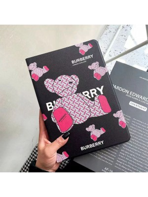 BURBERRY ブランド iPad 10/Pro2022/Air5ケース 全機種対応 熊柄 バーバリー 手帳型 ぬいぐるみ スタンド付き レザー モノグラム アイパッド10/プロ2022/エアー5/ミニ 6/9/8/7/4/3/2カバー 激安 ファッション メンズ レディーズ