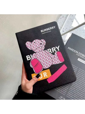 BURBERRY ブランド iPad 10/Pro2022/Air5ケース 全機種対応 熊柄 バーバリー 手帳型 ぬいぐるみ スタンド付き レザー モノグラム アイパッド10/プロ2022/エアー5/ミニ 6/9/8/7/4/3/2カバー 激安 ファッション メンズ レディーズ