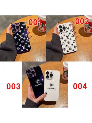 LV/ルイヴィトン Chanel/シャネル ハイブランド iPhone 14/14 pro/14 pro maxケース 韓国風 鏡面ガラス型 ジャケット型 モノグラム アイフォン14/14プロ/14プロ マックス/13/12/11カバー 黒白色 大人気 メンズ レディース