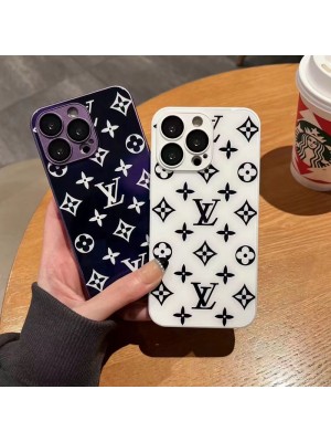 LV/ルイヴィトン Chanel/シャネル ハイブランド iPhone 14/14 pro/14 pro maxケース 韓国風 鏡面ガラス型 ジャケット型 モノグラム アイフォン14/14プロ/14プロ マックス/13/12/11カバー 黒白色 大人気 メンズ レディース