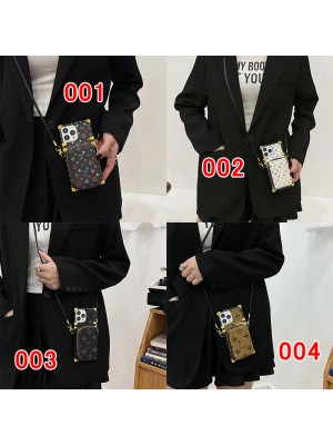 LV ルイヴィトン 男女兼用 ブランド galaxy s23/s23plus/s23 ultraケース  財布 トランク型 革バッグ型 カード収納 斜め掛けショルダー チェーン付き 手帳型 韓国風 収納可能 ギャラクシーS23プラス/S22/S21/S20カバー ファッション芸能人愛用  経典 ビジネス 人気 メンズ レディース