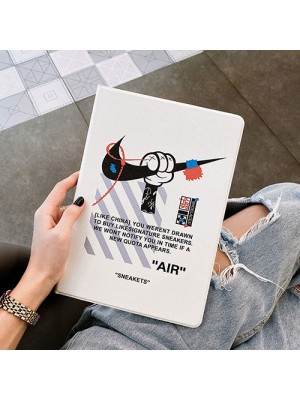 オフホワイト/ナイキ/エアジョーダン ブランド ipad 9/mini6/pro 2021ケース 新品 OFF-WHITE/NIKE/AIr Jordan 耐衝撃 ipad pro 10.5/12.9inchインチ アイポッド2/3/4/5/6ケース 保護 iPad Air 1/2/3/4/5ケース防塵 スタンド機能付き メンズ レディーズ