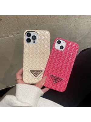 Prada ブランド プラダ iPhone SE 第3世代/13/13 Pro/13 Pro Maxケース オシャレ モノグラム ステッチ柄 きらきら ジャケット型 Galaxy S22/s22+/s22 ultra/s21/s20/note20/note10ケース ファッション メンズ レディース