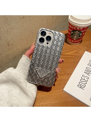 Prada ブランド プラダ iPhone SE 第3世代/13/13 Pro/13 Pro Maxケース オシャレ モノグラム ステッチ柄 きらきら ジャケット型 Galaxy S22/s22+/s22 ultra/s21/s20/note20/note10ケース ファッション メンズ レディース