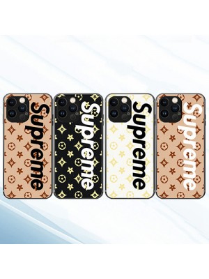 lv supreme コンボ ブランド iphone 13 pro/13 pro max/13 miniケース チェーン付き 個性 シュプリーム ルイヴィトン モノグラム アイフォン13/12/11/x/xr/xs/se2/8/7カバー ジャケット型 韓国風 メンズ レディーズ