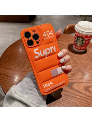 SUPREME/シュプリーム ハイブランド iphone 14/14 pro/14 pro max/14 plusケース オーダーメイド ダウンジャケット風 レザー製 芸能人愛用 アイフォン14/13/12/11カバー 保護 メンス レデイース