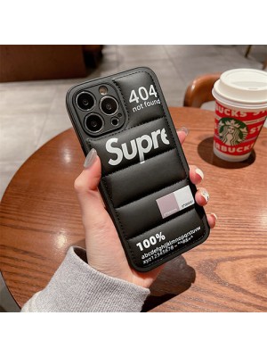 SUPREME/シュプリーム ハイブランド iphone 14/14 pro/14 pro max/14 plusケース オーダーメイド ダウンジャケット風 レザー製 芸能人愛用 アイフォン14/13/12/11カバー 保護 メンス レデイース