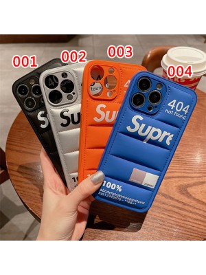 SUPREME/シュプリーム ハイブランド iphone 14/14 pro/14 pro max/14 plusケース オーダーメイド ダウンジャケット風 レザー製 芸能人愛用 アイフォン14/13/12/11カバー 保護 メンス レデイース