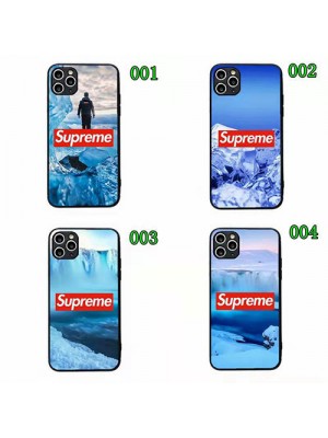 シュプリーム/SUPREME ブランド iphone 13/13 pro/13 pro max/13 miniケース かわいい 氷河柄 全機種対応 モノグラム ジャケット型 アイフォン13/12/11/xr/xs/x/8/7カバー ファッション メンズ レディース