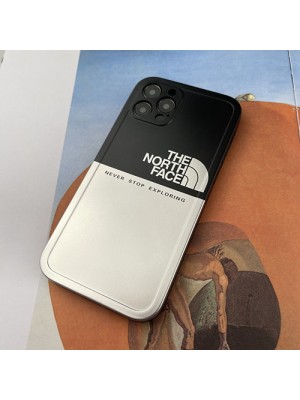 The North Face ブランド iphone 13 pro/13 pro max/13 miniケース オシャレ ザ.ノース.フェイス メッキ 銀色  耐衝撃 芸能人愛用 保護ケース パロディ風 メンズ レディーズ 