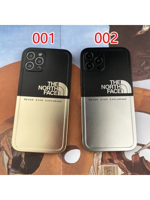 The North Face ブランド iphone 13 pro/13 pro max/13 miniケース オシャレ ザ.ノース.フェイス メッキ 銀色  耐衝撃 芸能人愛用 保護ケース パロディ風 メンズ レディーズ 