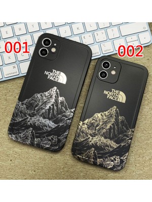 The North Face ザ.ノース.フェイス ハイブランド iphone 13 pro/13 pro max/13 miniケース おしゃれ 雪山柄 金銀色  耐衝撃 芸能人愛用 保護ケース 風 コピー メンズ レディーズ