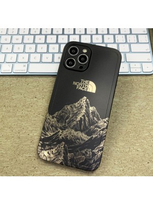 The North Face ザ.ノース.フェイス ハイブランド iphone 13 pro/13 pro max/13 miniケース おしゃれ 雪山柄 金銀色  耐衝撃 芸能人愛用 保護ケース 風 コピー メンズ レディーズ