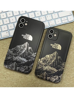 The North Face ザ.ノース.フェイス ハイブランド iphone 13 pro/13 pro max/13 miniケース おしゃれ 雪山柄 金銀色  耐衝撃 芸能人愛用 保護ケース 風 コピー メンズ レディーズ