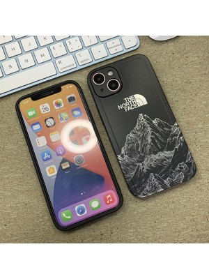 The North Face ザ.ノース.フェイス ハイブランド iphone 13 pro/13 pro max/13 miniケース おしゃれ 雪山柄 金銀色  耐衝撃 芸能人愛用 保護ケース 風 コピー メンズ レディーズ