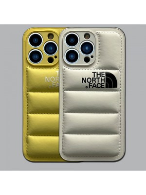 THE NORTH FACE/ザノースフェイス ハイブランド iphone 14/14 pro/14 pro max/13ケース かわいい ダウンジャケット型 レザー アイフォン14/13/12/11/x/xs/xr/8/7カバー 芸能人愛用 メンス レデイース