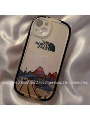 ザ.ノース.フェイス ブランド The North Face iphone 13/13 pro/13 pro maxケース オーバル風 雪山 スタンド機能  ジャケット型 モノグラム アイフォン13/12/11/x/xr/xsケース ファッション メンズ レディーズ
