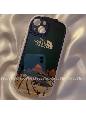 ザ.ノース.フェイス ブランド The North Face iphone 13/13 pro/13 pro maxケース オーバル風 雪山 スタンド機能  ジャケット型 モノグラム アイフォン13/12/11/x/xr/xsケース ファッション メンズ レディーズ