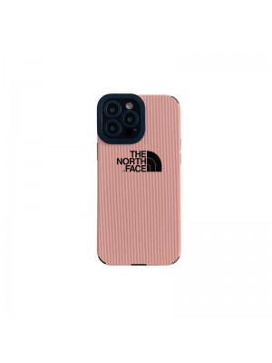 THE NORTH FACE ザノースフェイス ブランド iPhone 14/14 pro/14 pro maxケース 韓国風 コードゥロイ柄 モノグラム ピンク色 ジャケット型 全面保護 アイフォン14/13/12/11/x/xs/xr/8/7カバー レディース