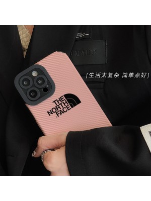 THE NORTH FACE ザノースフェイス ブランド iPhone 14/14 pro/14 pro maxケース 韓国風 コードゥロイ柄 モノグラム ピンク色 ジャケット型 全面保護 アイフォン14/13/12/11/x/xs/xr/8/7カバー レディース