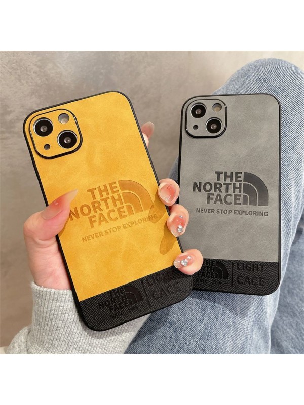 The North Face ブランド ザノースフェイス iphone 14/14 pro/14 pro max/14 plusケース オシャレ レザー 立体モノグラム アイフォン14/13/12/11/x/xs/xrカバー ジャケット型 大人気 メンス レデイース