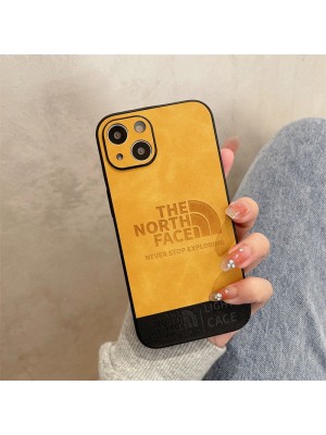 The North Face ブランド ザノースフェイス iphone 14/14 pro/14 pro max/14 plusケース オシャレ レザー 立体モノグラム アイフォン14/13/12/11/x/xs/xrカバー ジャケット型 大人気 メンス レデイース