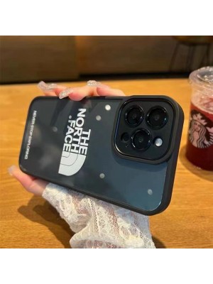 The North Face ハイブランド iphone14/14 Pro/14 Pro Maxケース ザ.ノース.フェイス 韓国風 モノグラム ジャケット型 闇色 芸能人愛用 アイフォン14/13/12/11/X/XS/XR/8 Plus/7 Plusカバー 耐衝撃 ファッション メンズ レディーズ