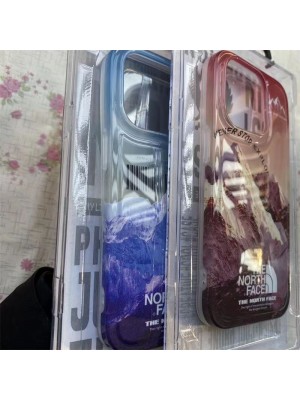 The North Face ブランド iPhone 14/14 Pro/14 Pro Maxケース 韓国風 ザ.ノース.フェイス 月球 クリアケース 雪山柄 ジャケット型 アイフォン14/14プロ/14プロ マックス/13/12/11カバー 芸能人愛用 メンズ レディース