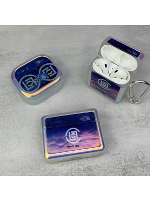 The North Face ザノースフェイス ブランド AirPods Pro2/3/Pro/2/1ケース 安い メッキ風 CLOT 第1/2/3世代 保護 カラビナ付き 紛失防止 エアーポッズ3/プロ2/2/1カバー 大人気 メンズ レディーズ