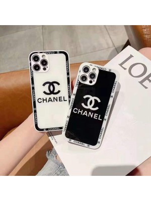 Chanel/シャネル GUCCI/グッチ ルイヴィトン/LV ブランド iPhone se3/13/13 pro/13 pro maxケース ガラス型  インスタ風 ジャケット型 モノグラム シンプル 耐衝撃 アイフォン13/12/11/xr/xs/8/7カバー 黒白 メンズ レディース