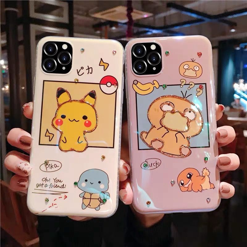 ピカチュウ柄 iPhone13/13 pro/13 pro maxケース お洒落 ゼニガメ コダック 耐衝撃