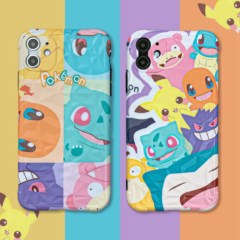 ポケモン コダック アイフォン13 pro/13 miniカバー 四角保護 メンズ レディーズ 
