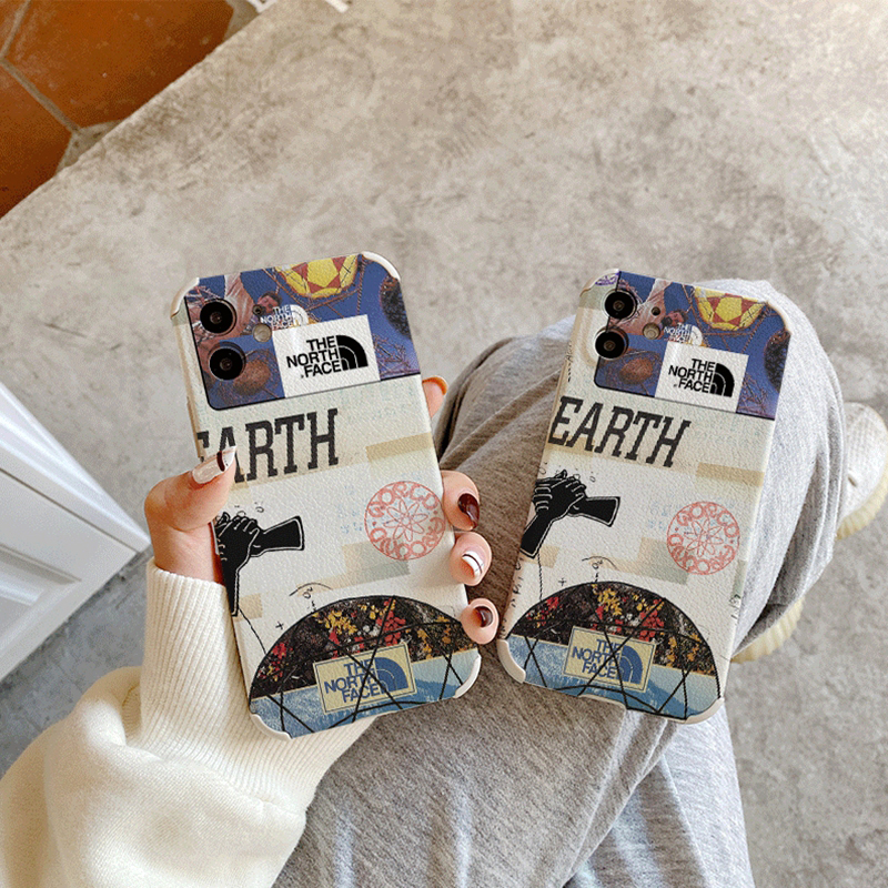 THE NORTH FACE ブランド iphone 13 mini/13 pro/13 pro maxケース ins風 印鑑 ザ・ノース・フェイス 花柄 ソフトシリコン 衝撃吸收 人気 女性