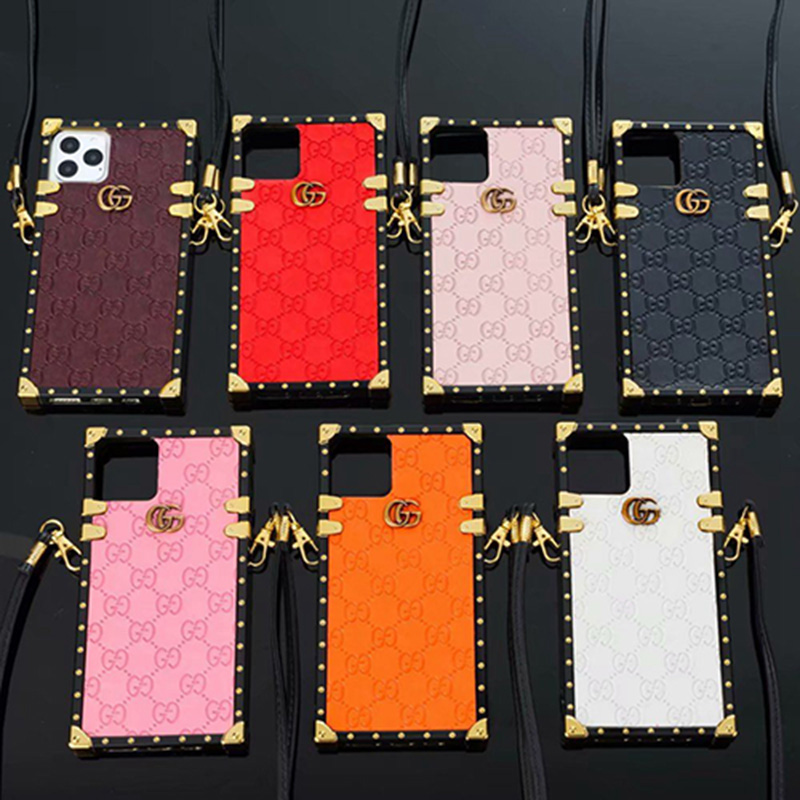 グッチ ブランド iphone14/13 mini/14 pro max/14 proケース ファッション トランク型 ストランプ付き 