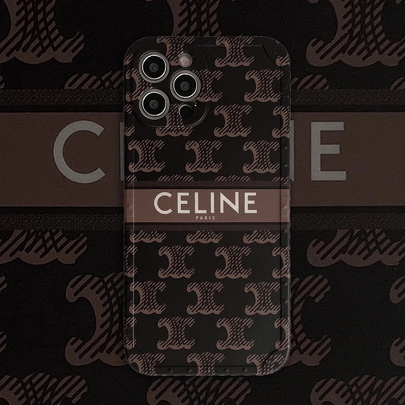 セリーヌ Celine ブランド ins風 アイフォン13/12/11カバー モノグラム ジャケット型 耐衝撃 激安