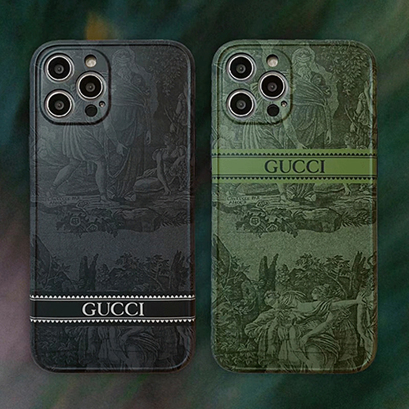 GUCCI ブランド iphone 13 mini/13 pro/13 pro maxケース お洒落 グッチ 絵柄 ジャケット型