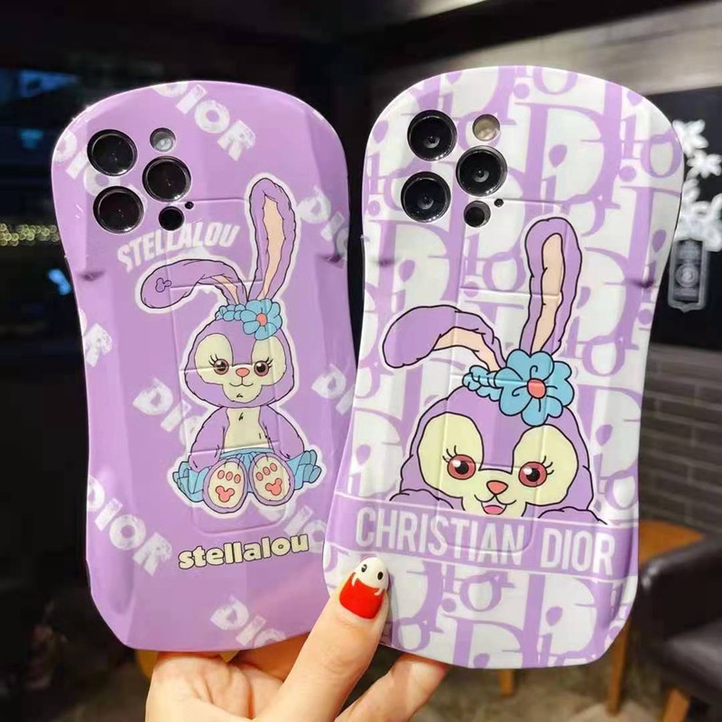 Diorディズニー コラボ ブランドアイフォン13/12 mini pro max/x/xs/xr/8/7カバー ジャケット型 ステラルー disney 個性