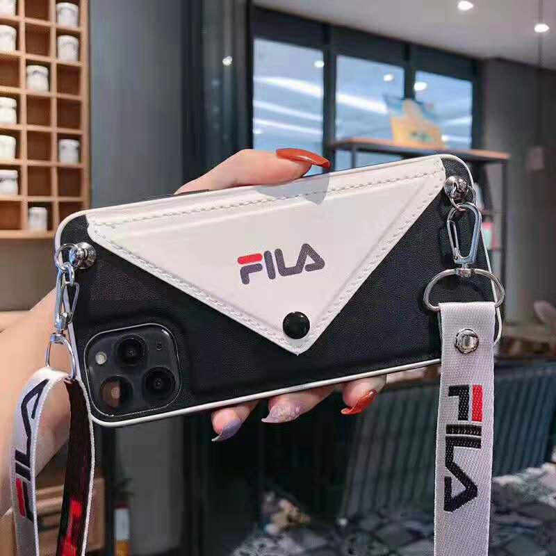 FILAアイフォン12S/12/12 mini/12 pro maxカバー潮流ストラップ付き携帯ケース耐衝撃
