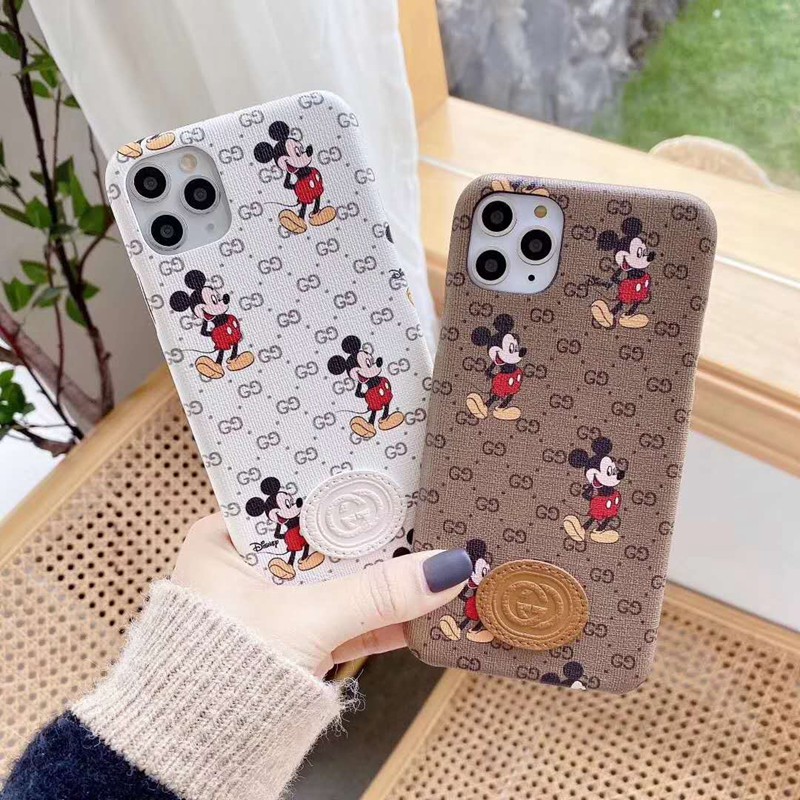 グッチ ディズニー ブランド コラボ ins風 経典モノグラム アイフォン13プロ/13ミニカバー