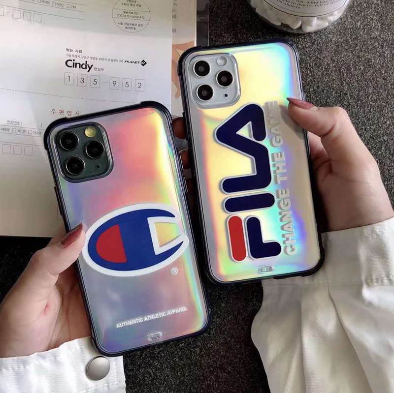 ハイブランド アイフォン13プロミニ パロディジャケット型 FILA パロディ