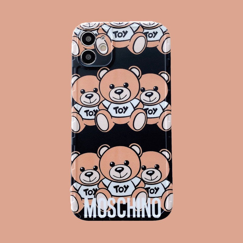Moschinoアイフォン14/13カバー 可愛い 防塵 シリコン製 おまけつき キズ防止
