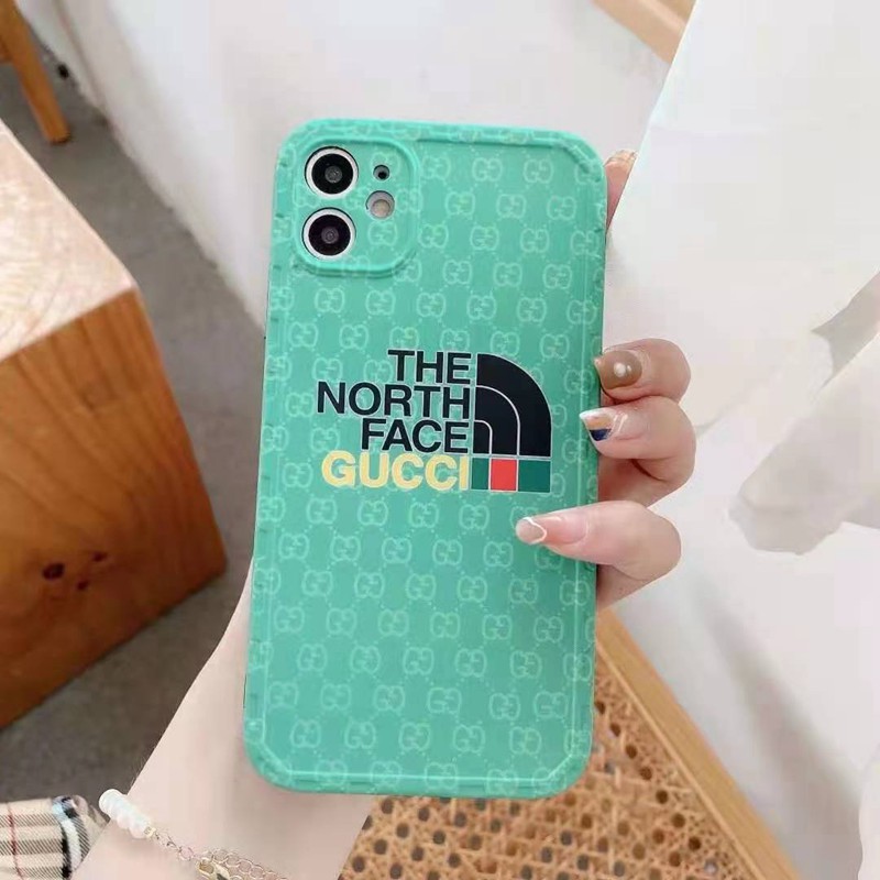 The North Face Gucci ブランド 激安 四角保護 経典 スタイル ins風 アイフォン12/11/X/8/7カバー 男女通用