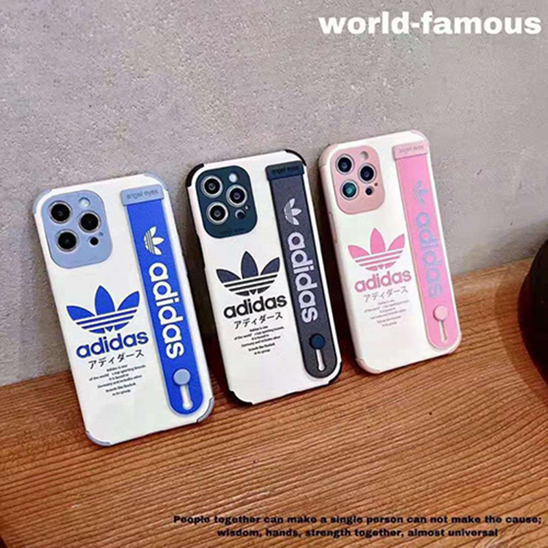 アディダス ハイブランド iPhone 13/12s/13 pro maxケース 頭掛け ハンドバンド adidas トレフォイル