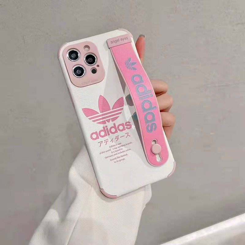 アディダスAdidasブランドiphone13/12s pro maxケース ジャケット型tpuハンド 四角保護 ストランプ
