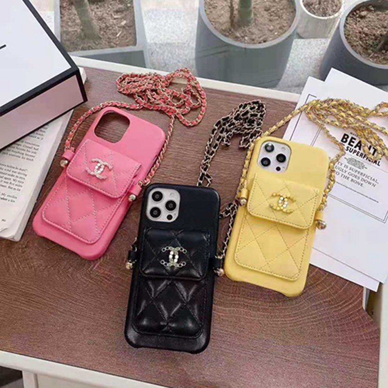 シャネル iphone 13/13 pro/13 pro maxカバー ハイブランド バッグ型 レザー CHANEL セレブ愛用 チェーン