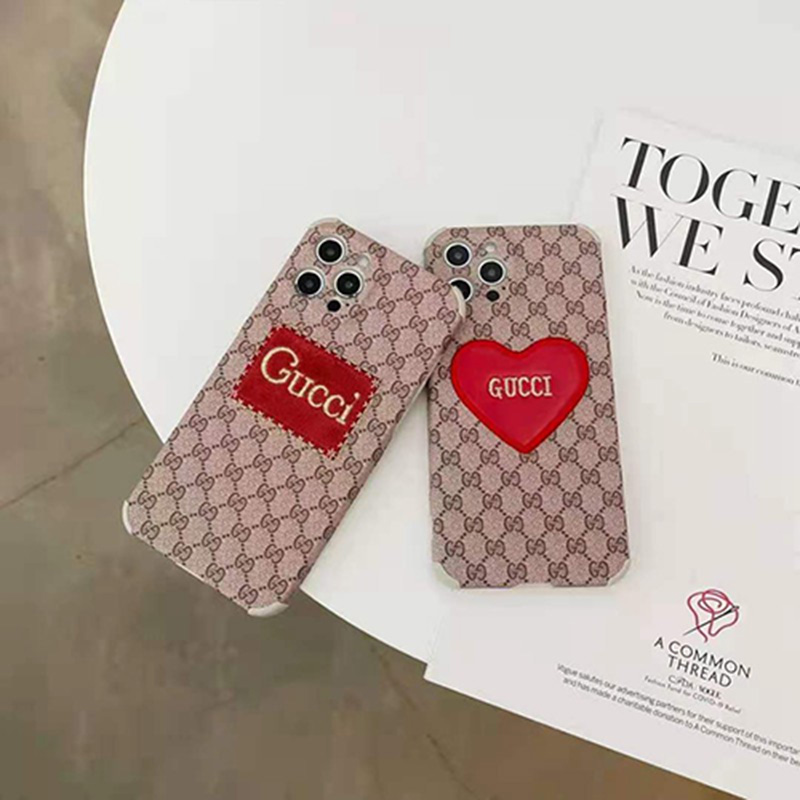 グッチ Gucci 人気ブランド iPhone 13/12s/12mini/12 pro maxケース 心 ジャケット型 モノグラム