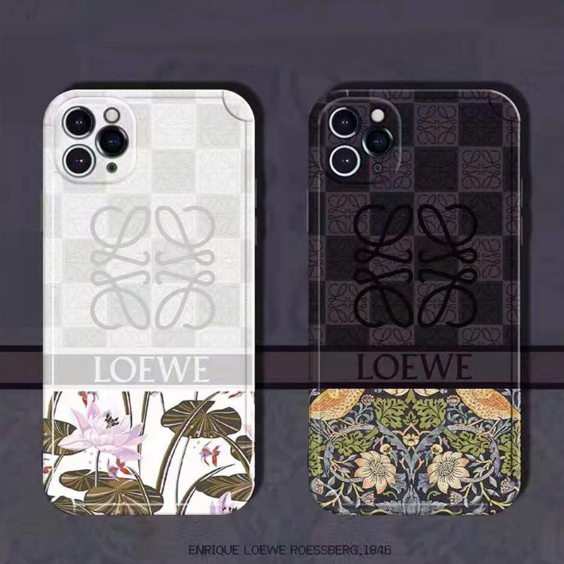ロエベ iphone 13 mini/13 pro max/13 proケース インスタ風 モノグラム ひまわり柄 LOEWE ハイブランド