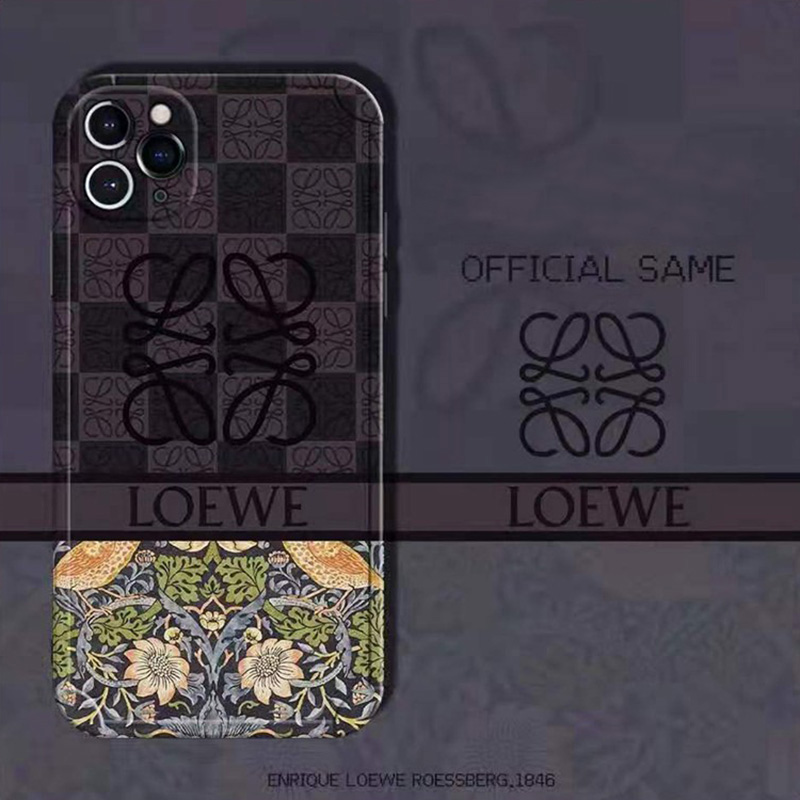 ロエベLoeweブランドジャケット蓮向日葵モノグラム芸能人愛用 耐衝撃アイフォン13プロ/13ミニカバー