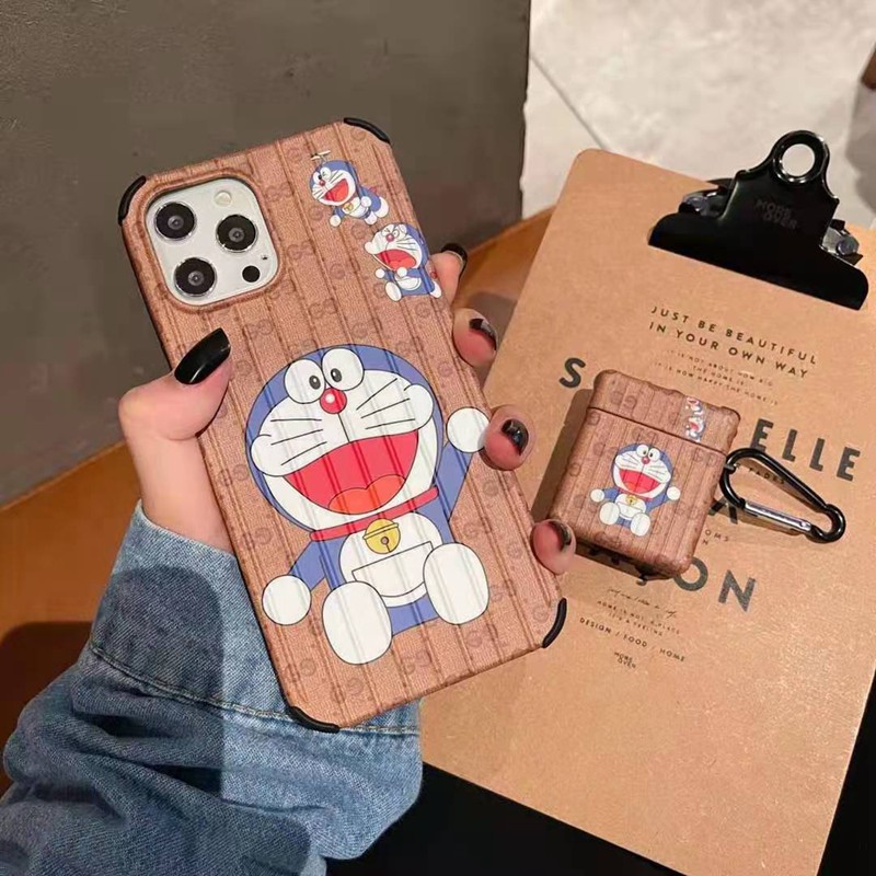 Gucci ドラえもん ブランドiphone13pro/12mini/13 pro max/11ケース 個性 AirPods 3防塵ケース 可愛い